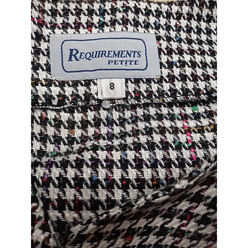 Vintage Requirement Blazer Jacket Women's Size 8 Plaid Dress‎ Jacket 5 Button - Picture 5 of 12